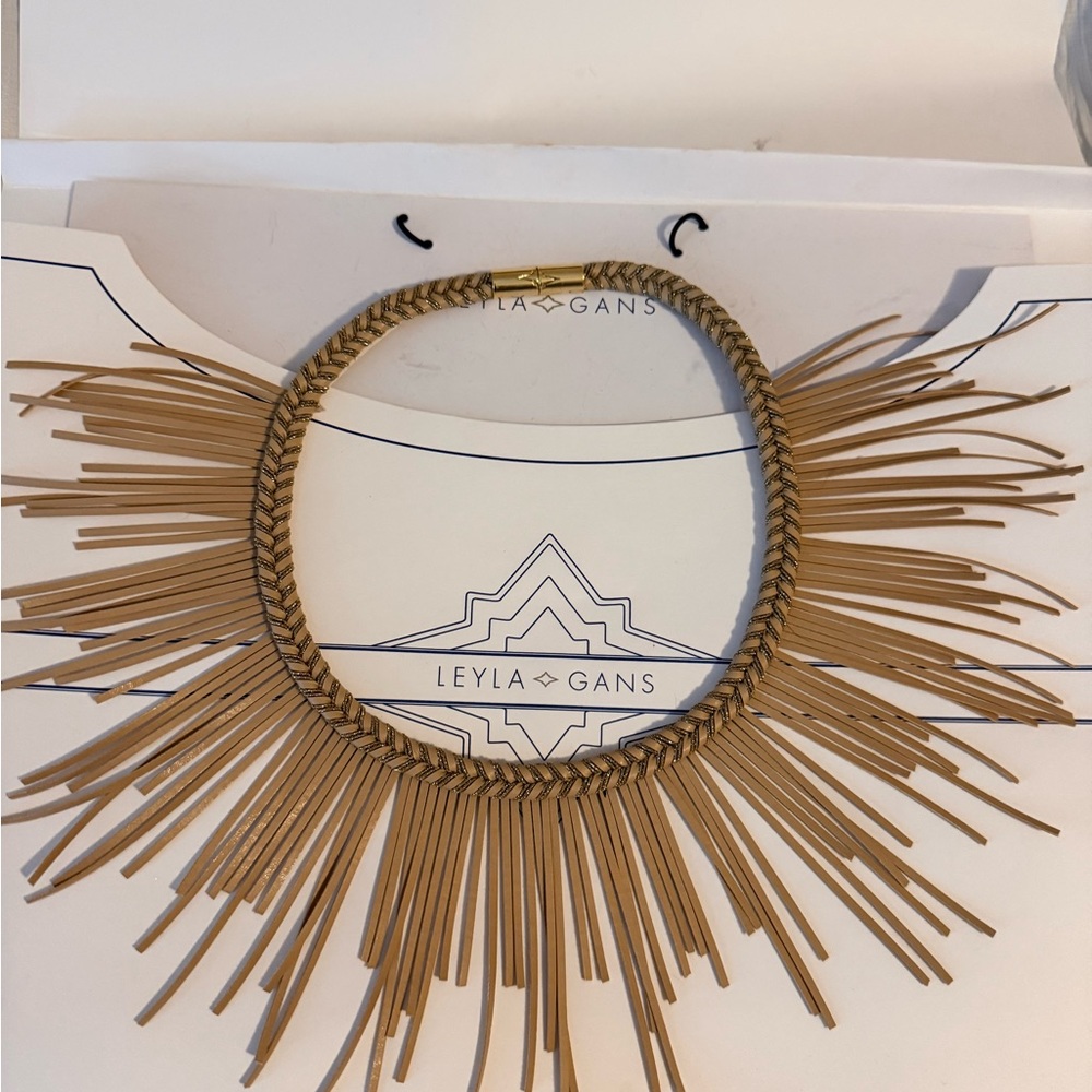 Tan Fringe Necklace